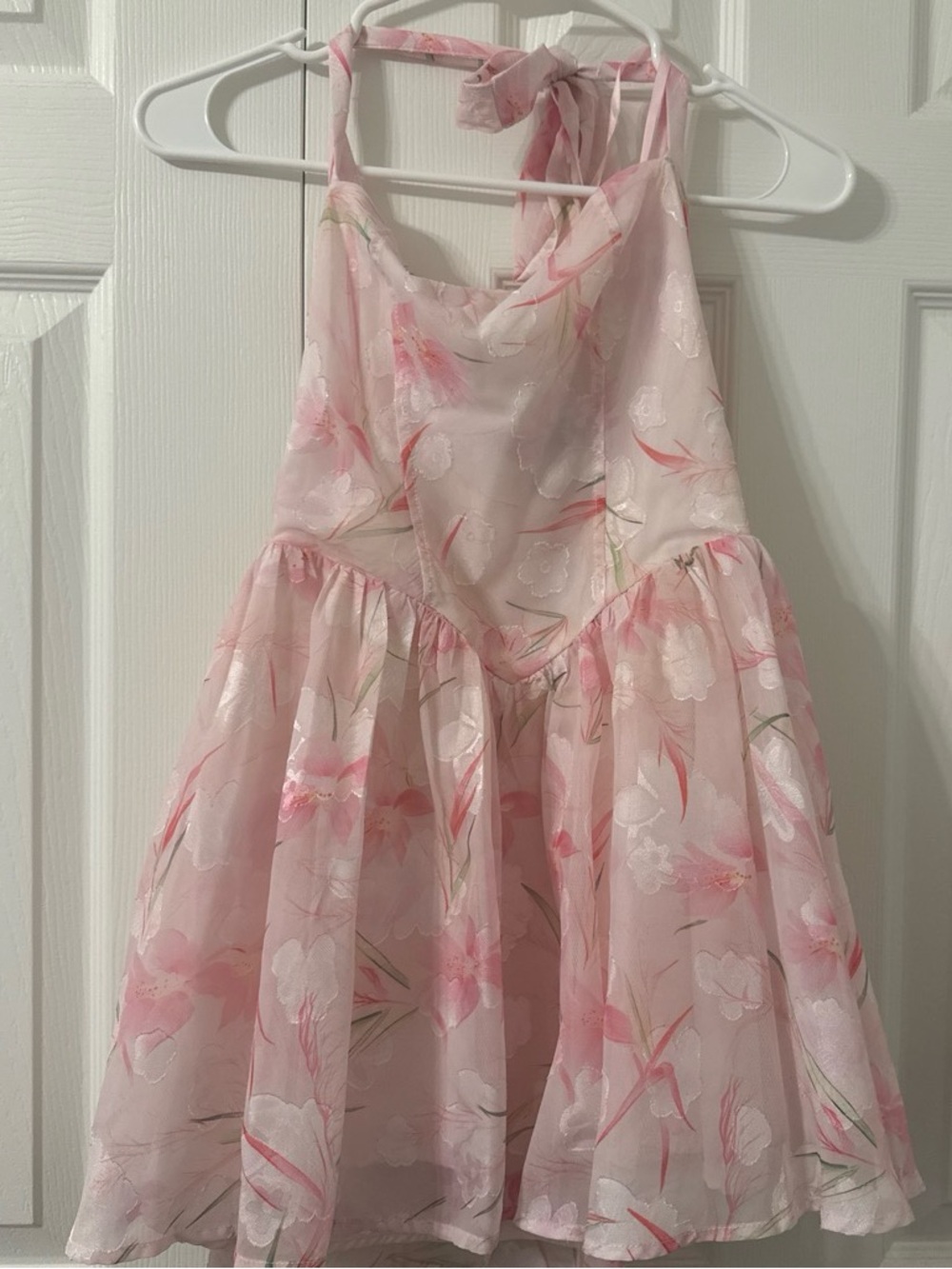 Windsor Pink Floral Halter Party Dress
